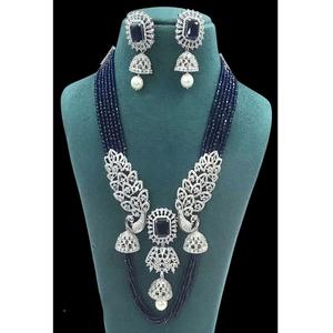 Conjunto de collar de Zirconia nupcial elegante de Zirconia de lujo Conjunto de collar de diamantes americanos de alta calidad - Product Image 1