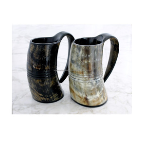 Tasse en corne de vache africaine colorée pour boire de la bière, décor d'intérieur, Design de matériau Unique, tasse à boire - Product Image 3