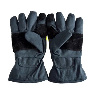 Guantes reflectantes de bombero Guantes de seguridad de cuero ignífugos con protección contra el calor para emergencias forestales y uso de bomberos - Product Image 4