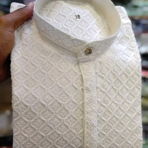 Ensemble Kurta Pyjama Imprimé Design Moderne Indo-Occidental pour Homme Tenue de Soirée Polyvalente au Style Vestimentaire Tendance Indo-Pakistanais - Product Image 1