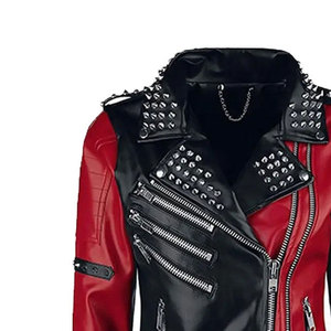 Custom <b>Mens</b> Punk Leather Jacket Vintage Rock Style Motorcycle Biker Coat Faux Leather Streetwear <b>for</b> Club Party Fashion - Product Image 3