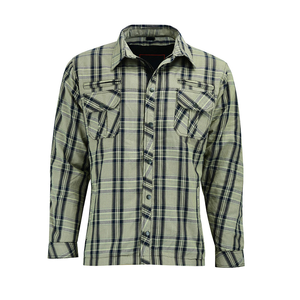 Nueva Camiseta de Franela a Cuadros Personalizada para Hombre, Color Verde Claro y Negro, Camiseta Protectora para Motociclistas, Hecha en Pakistán, OEM - Product Image 4
