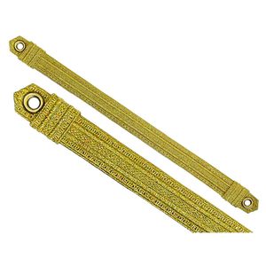 Cordón de Macramé de Alta Calidad Color Dorado, Cordón con Acabado Recubierto para Uniformes Ceremoniales, Accesorios para Prendas - Product Image 1