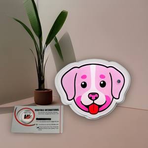 Plaques à cils magnétiques en acrylique personnalisées, motif chien mignon et adorable, fleur en diamant, pour extensions de cils, marque privée - Product Image 2