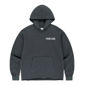 Dernière coupe brute ourlet pull français éponge coton sweats à capuche hommes haute qualité blanc 450 Gsm sweat à capuche personnaliser Logo - Product Image 1