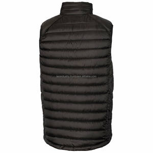 Hot Sell Autumn and Winter Lightweight Hooded <b>Black</b> Quilted Down Puffer <b>Waistcoat</b> <b>Men's</b> Zipper Puffer Vest - Product Image 4