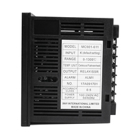 Contrôleur de température numérique industriel PID SINOTIMER MC901 96x96mm Type K 0-1300 ° Double sortie 100-240 VCA, précision de 0,5 %