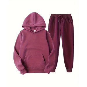 2025 conjuntos de patrón sólido para hombres de tamaño personalizado de alta calidad 100% algodón de secado rápido transpirable con capucha de manga larga Casual invierno - Product Image 1