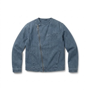 Custom <b>Mens</b> Boxy Denim <b>Jacket</b> Streetwear <b>Men</b> Embroidery <b>for</b> Online Brands Wholesale Private Label Bulk - Product Image 2