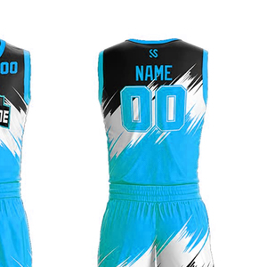 Maillot de basket-ball personnalisé Kit d'équipe pantalon col en V imprimé par sublimation haut de gamme respirant fabriqué au Pakistan de haute qualité personnalisé - Product Image 3
