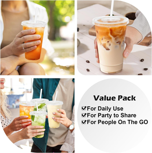 Gobelets froids biodégradables et écologiques en PET/PLA, 20 oz, durables et sans BPA, étanches, adaptés au congélateur, 100 % recyclables, fabriqués en Thaïlande - Product Image 6