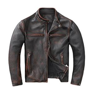 Otoño Invierno hombres Casual cremallera chaqueta de cuero hombres ropa delgada manga larga cuero moda chaqueta motocicleta chaqueta para hombres - Product Image 1