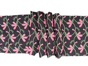 Tissu en coton tissé léger de haute qualité, noir, avec appliques florales 3D brodées, pour robes, kurtis et dupattas, au prix d'exportation - Product Image 6