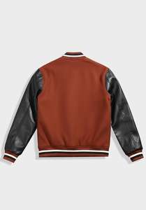 เสื้อแจ็คเก็ตวาร์ซิตี้ทรงพัฟเฟอร์ คอวี แต่งลายเพชร ซิปหน้า สำหรับผู้ชาย มีโลโก้ด้านหน้า กันลม อุ่นได้ เคลือบพิเศษ สวมใส่สบาย เหมาะสำหรับฤดูหนาว ทำจากผ้าขนสัตว์ - Product Image 6