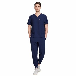 Uniformes médicos de LICRA antiabsorbentes con cuello en V personalizados, opciones de talla grande, hasta la rodilla, Top de Hospital, Jogger, conjuntos de uniformes de enfermería - Product Image 1