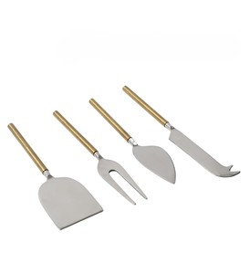 Juego de cuchillos para queso chapados en oro de acero inoxidable de la mejor oferta con esparcidor rebanador de queso utilizado para restaurante Home Hotel - Product Image 4