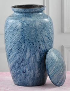 Urna de cremación de metal azul para hombre y mujer adultos para entierro de cenizas de hombre y mujer - Product Image 1