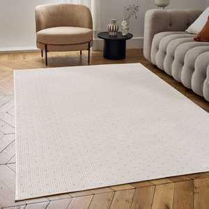 Alfombra Decorativa para el Hogar The Rugs Carmel Crema-Beige con Puntos, Serie 6080, 80X150 cm - Product Image 4