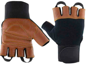 Gants de fitness demi-doigts sur mesure les plus vendus, en cuir confortable, avec sangle de poignet réglable, unisexe, pour la musculation, faible MOQ - Product Image 3