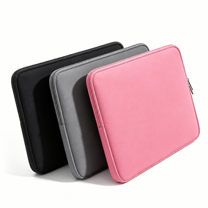 Housse d'ordinateur portable en néoprène multi-poches compatible, antichoc, écologique, grise, pour hommes et femmes, 13-14 pouces, logo personnalisé - Product Image 6