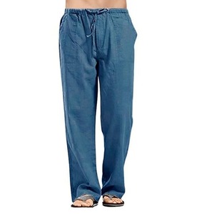 Daily <b>Men's</b> <b>Trousers</b> Cotton <b>Linen</b> Loose Pants Solid Color Breathable Sweat-absorbing <b>Men's</b> Pants - Product Image 3