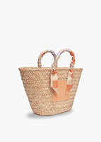 2014 moda nuevo diseño OEM Logo grande mujer Tote verano playa viaje Ins ocio PP tejido algas marinas papel paja bandolera