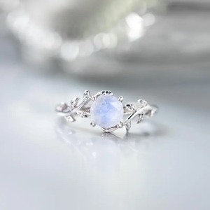 Minimalist 925 Sterling Silver Blue Moonstone Vintage Engagement <b>Ring</b> Women's Handmade <b>Indian</b> Third Party Certified Rajasthan - Product Image 5