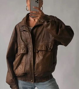 Último diseño 2025 chaquetas de cuero de moda para mujer Venta caliente logotipo personalizado estilo y color chaquetas de cuero para mujer - Product Image 5