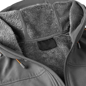 Veste d'hiver softshell pour homme, nouvelle mode, très vendue, avec logo personnalisé sur le devant, à capuche, coupe-vent et respirante - Product Image 4