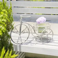 2-х уровневые велосипедов стойка завода сад горшок для цветов на открытом воздухе комнатные держатель металлическая подставка ящик для комнатных растений, держатель