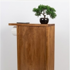 CraftNest Expo Durable Minimalist Wooden <b>Storage</b> <b>Rack</b> Rectangular Standing Type Bathroom Multifunctional Sundries Holder Single - Product Image 3