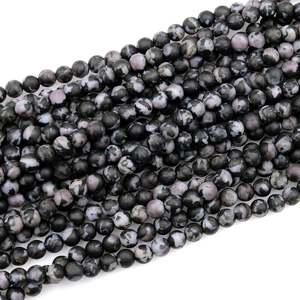 Cuentas de Piedra de Jaspe Gabro, Hilo de Cuentas de Piedra, Joyería de Piedra, Gema Suelta Lisa, Collar Curativo, Cristal Natural al por Mayor - Product Image 4