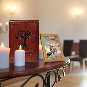 Cremation Urns Handmade Wooden Urns <b>for</b> Human <b>Ashes</b> Adult Male Female Engraved Butterfly Cremation Urn <b>Box</b> Funeral Decorative - Product Image 3