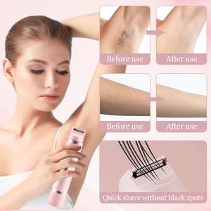 Depiladora y Afeitadora Eléctrica 2 en 1 para Mujer, Recortadora de Bikini Húmeda/Seca para Piernas y Rostro, Resistente al Agua IPX7 para Uso Corporal en Zonas Íntimas - Product Image 4