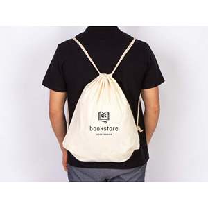 Customizable 8oz <b>Canvas</b> Cotton Drawstring <b>Backpack</b> Large Reusable Portable Zipper Closure Casual Bag String for Daily Use - Product Image 2