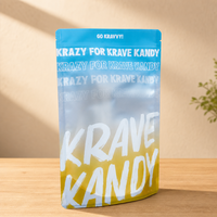 Sachets refermables à fermeture éclair pour bonbons et snacks, avec impression numérique personnalisée, pour confiseries, bonbons gélifiés et autres produits alimentaires