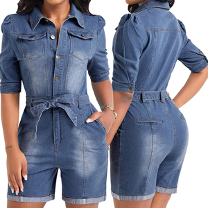 Nueva Camisa vaquera corta transpirable cómoda de moda, conjunto de falda y pantalones de mezclilla para mujer con doble botonadura 2026 - Product Image 5