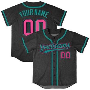 Camiseta de Béisbol Personalizada de Mezclilla 100% Poliéster, Duradera, al por Mayor, con Nombre, Número y Logotipo Bordados, Tallas Grandes para Hombre y Mujer - Product Image 3