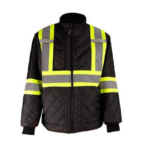 Chaquetas de trabajo al aire libre de alta visibilidad para hombre, chaquetas de seguridad impermeables reflectantes de poliéster de alta visibilidad, de alta visibilidad, a prueba de agua - Product Image 5