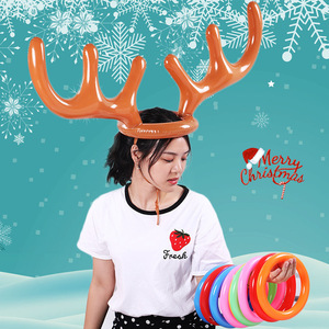 Ensemble de jouets gonflables de Noël en forme de cornes de cerf et de tête d'élk pour la décoration de fête - Product Image 3