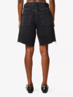 Shorts en jean pour femme ODM personnalisés, de qualité supérieure, taille mi-haute, écologiques, confortables pour l'été, style décontracté, avec logo, effet délavé, coupe boyfriend
