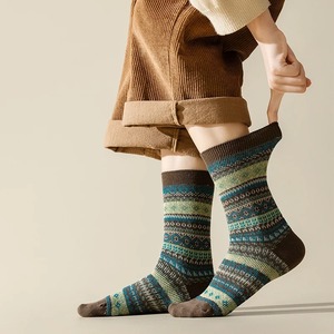 Calcetines cálidos de algodón de otoño e invierno para hombres y mujeres, cabina de punto grueso, tripulación acogedora, calcetines suaves coloridos de moda, regalos - Product Image 3