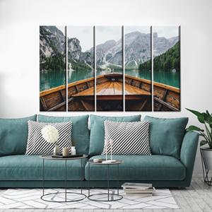 Lienzo impreso con paisaje natural - Elegante arte de pared con escena de río, 5P: Gallery Wrapped - Product Image 1