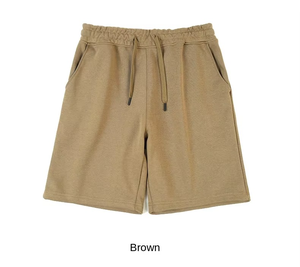 Men's Sporty Summer <b>Sports</b> <b>Shorts</b> 250g Cotton Loose Casual Pants Drawstring Closure Solid Pattern Anti-Wrinkle Street Fashion - Product Image 2