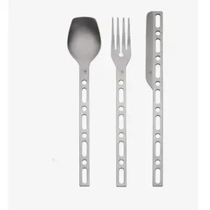 Juego de cubiertos en acero inoxidable con diseño de corte por láser, perfecto para utensilios de cocina y uso moderno en bodas, cubiertos de lujo - Product Image 2