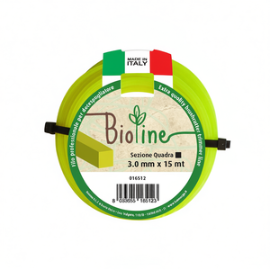 Cuerda de nailon amarilla cuadrada BIOLINE de 3 mm x 15 m para desbrozadora Brumar, herramientas de jardín 016512 - Product Image 2