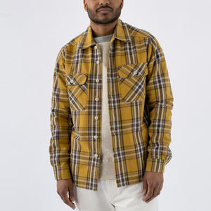 Camisas de madera de manga larga informales para hombre de la mejor calidad hechas de material transpirable - Product Image 1