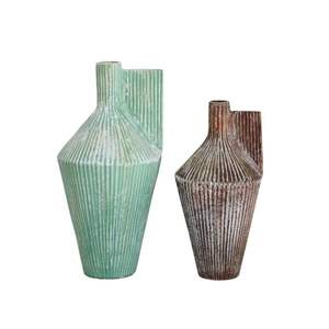 Florero de Metal hecho a mano de lujo Florero de arte hecho a mano decorativo moderno para decoración para sala de estar - Product Image 4