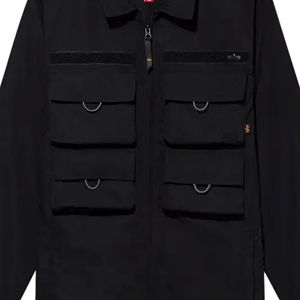 OEM personalizado para hombre de moda Casual Streetwear impreso de gran tamaño grueso camisa Cardigan Shacked chaqueta - Product Image 5