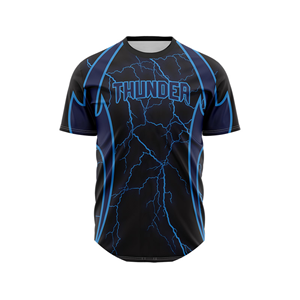 เสื้อเบสบอลคอกลมคุณภาพสูง ระบายอากาศได้ดี ผลิตจากโพลีเอสเตอร์ 100% สำหรับผู้ใหญ่ ราคาขายส่ง รับสั่งทำปักชื่อ/หมายเลขแบบซับลิเมชั่น - Product Image 1